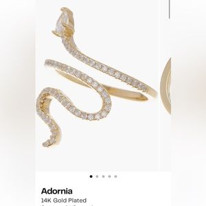 Adornia 14K Gold Plated Swarovski Crystal Accented